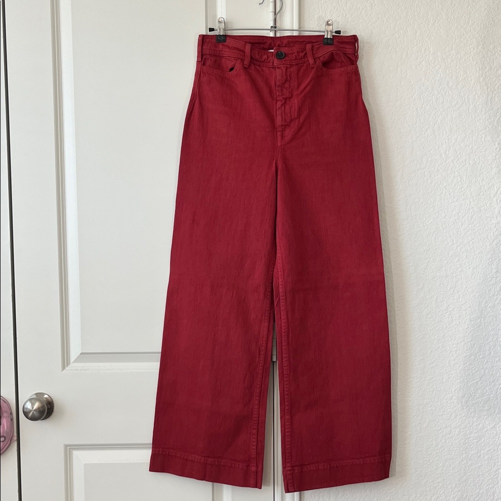 G. Label Red High Rise Wide Leg Jeans